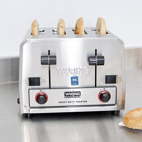 Waring Heavy Duty 4 Slice Commercial Switchable Bread and Bagel Toaster