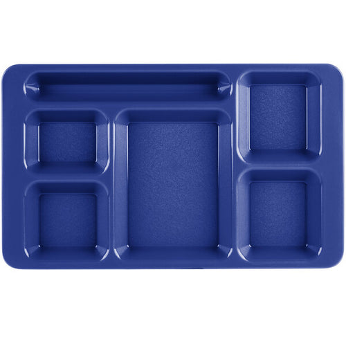 Cambro Camwear 9 x 15 ( 2 x 2 ) Six Compartment School Cafeteria Tray ( Case of 24 )