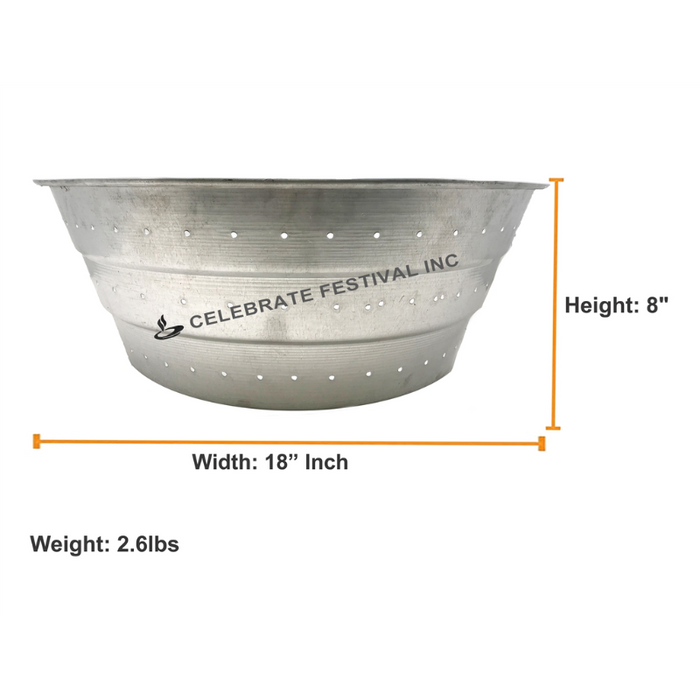 Heavy Duty Strainer / Rice Jali Aluminium (Colander) also known as Boya,  Available in multiple sizes