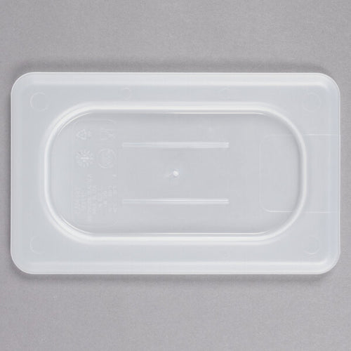 Cambro Translucent 1/9 Size Polypropylene Flat Food Pan Lid