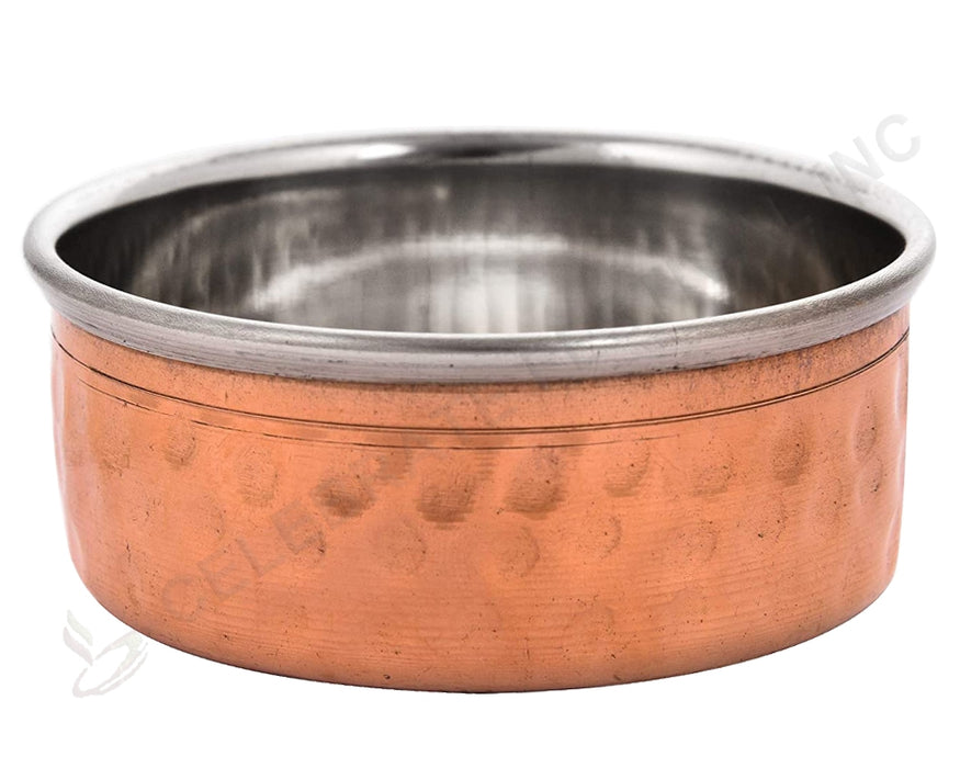 Copper/Steel Katori (Bowl) 3.5. Oz Capacity & 3" Diameter