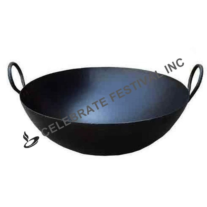 Heavy Duty Iron KADAI (WOK) : Perfect To Use In Restaurant / Commercial Kitchens