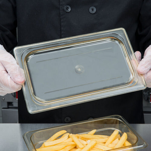 Cambro H Pan Quarter Size Flat Food Pan Lid Amber ( Case of 6 )