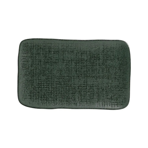 Porto Brasil Juta Rectangular Platter Stoneware Greenery ( Case of 12)