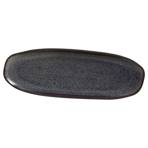 Porto Brasil Shallow Oval Platter Stoneware Titanium ( Case of 12)