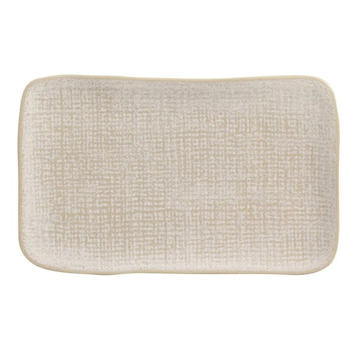 Porto Brasil Juta Rectangular Platter Stoneware Latte ( Case of 12)