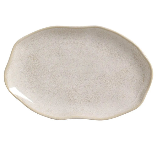 Porto Brasil Bio Shallow Oval Platter 11.81 in. Stoneware Latte ( Case of 12)