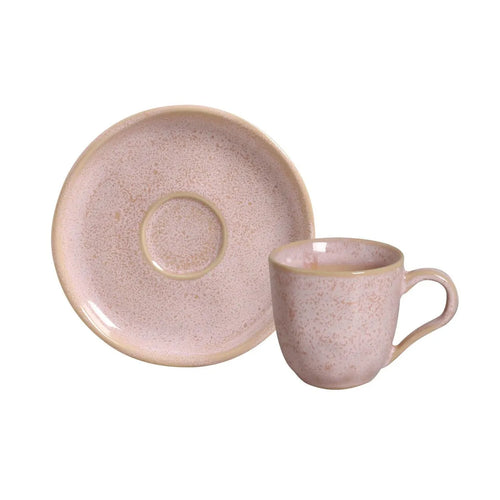 Porto Brasil Coffee Cup With Saucer Stoneware Litchi ( Case of 12)