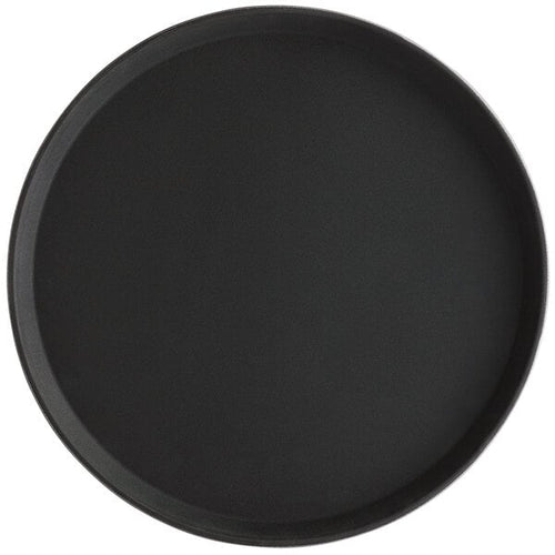 Choice 16" Black Round Non-Skid Serving Tray 12/Case