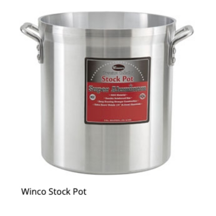 Extra Heavy 1/4" (6 mm) Aluminum Stock Pot by Winco