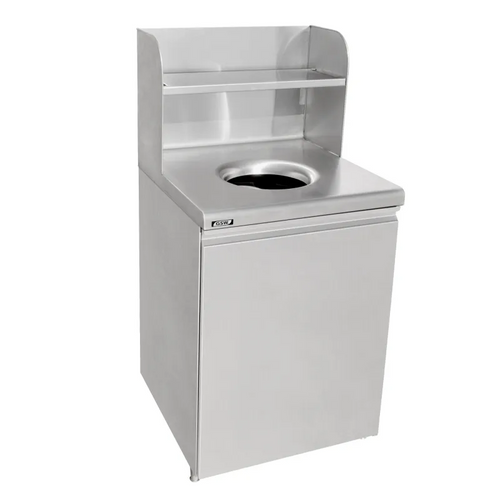 GSW Cabinets Stainless Steel Trash Bin Cabinet