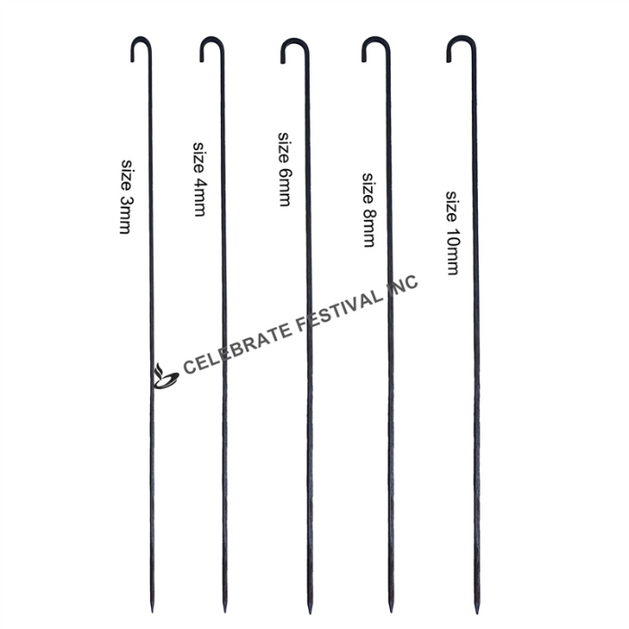 Mild Steel (Iron) BBQ SKEWERS - SQUARE (RECTANGLE), Options 3,4,6,8 & 10 MM thickness