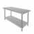 GSW Commercial Work Table - Stainless Steel Top, Galvanized Undershelf