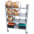 Cambro Camshelving Premium Flex Station Mobile Shelving Unit with Triple Accessory Rails 48