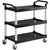 Choice Black Utility / Bussing Cart with Three Shelves - 42