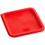Choice 6 and 8 Qt. Red Square Polypropylene Food Storage Container Lid