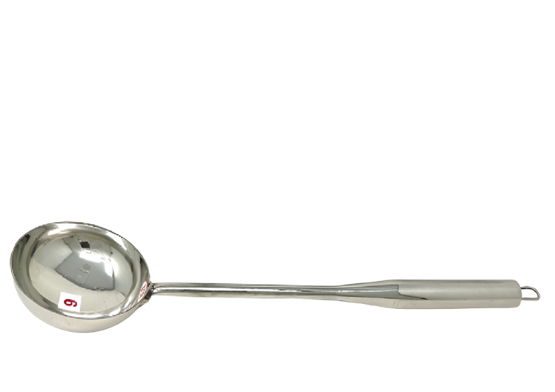 Indian Cooking Ladle/ Stainless Steel Dabbu With Smooth Handle ( Ladle) # 6 with Steel Handle/ ~10 oz