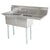 Omcan 25251 Two Tub Sink with 1.8″ Corner Drain and Right Drainboard