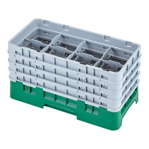 Cambro Camrack® 8-Compartment 8 1/2" Half Size Glass Rack with 4 Extenders