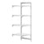 Cambro Camshelving Premium 4-Shelf Solid Add-On Shelving Unit – Speckled Gray