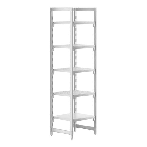 Cambro Camshelving Premium 5-Shelf Vented & Solid Starter Shelving Unit – Speckled Gray