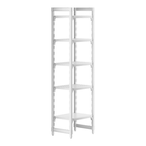 Cambro Camshelving Premium 5-Shelf Vented & Solid Starter Shelving Unit – Speckled Gray