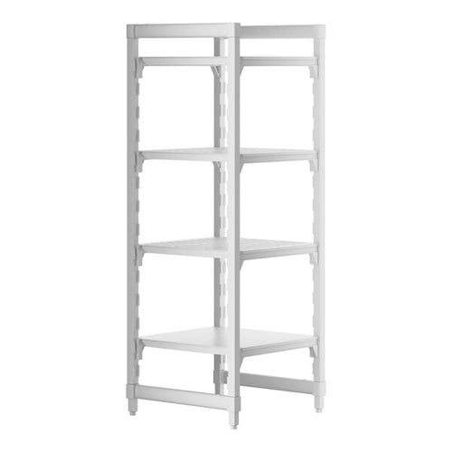 Cambro Camshelving Premium 4-Shelf Vented & Solid Starter Shelving Unit – Speckled Gray