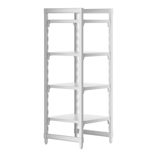 Cambro Camshelving Premium 4-Shelf Solid Starter Shelving Unit – Speckled Gray