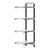 Cambro Camshelving Elements 5-Shelf Solid Add-On Shelving Unit – Speckled Gray