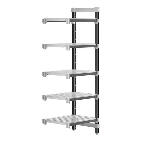 Cambro Camshelving Elements 5-Shelf Vented Add-On Shelving Unit – Speckled Gray