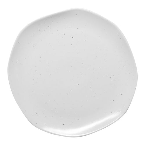 Ariane Earth Linen Dots Flat Porcelain Plate ( Case of 6 )