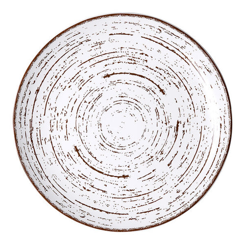Ariane Tornado White Matte Round Rimless Coupe Porcelain Plate ( Case Of 12 )