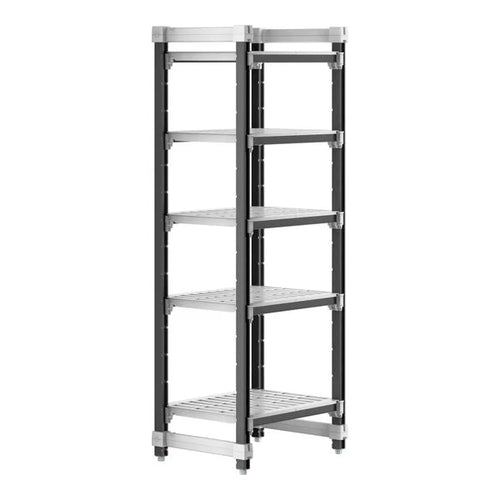 Cambro Camshelving Elements 5-Shelf Vented Starter Shelving Unit – Speckled Gray