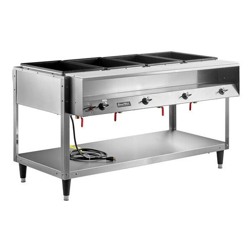 Vollrath 38004 ServeWell Electric Four Pan Hot Food Table 4 Wells & Cutting Board