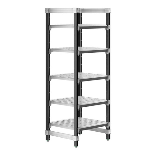 Cambro Camshelving Elements 5-Shelf Vented Starter Shelving Unit – Speckled Gray