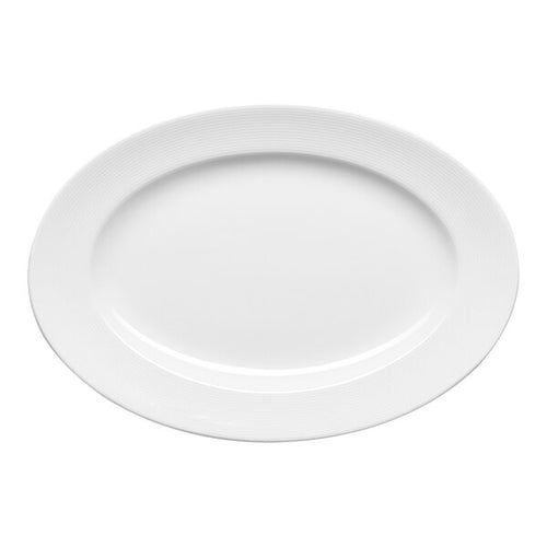 Ariane Orba Oval Embossed Wide Rim Porcelain Platter ( Case Of 12 )