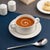 Ariane Orba 10 1/7 Oz Round Embossed Porcelain Soup Bowl with Handles ( Case Of 8 )