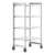 Cambro Camshelving Premium Heavy Duty 4-Shelf Solid Mobile Shelving Unit – Speckled Gray