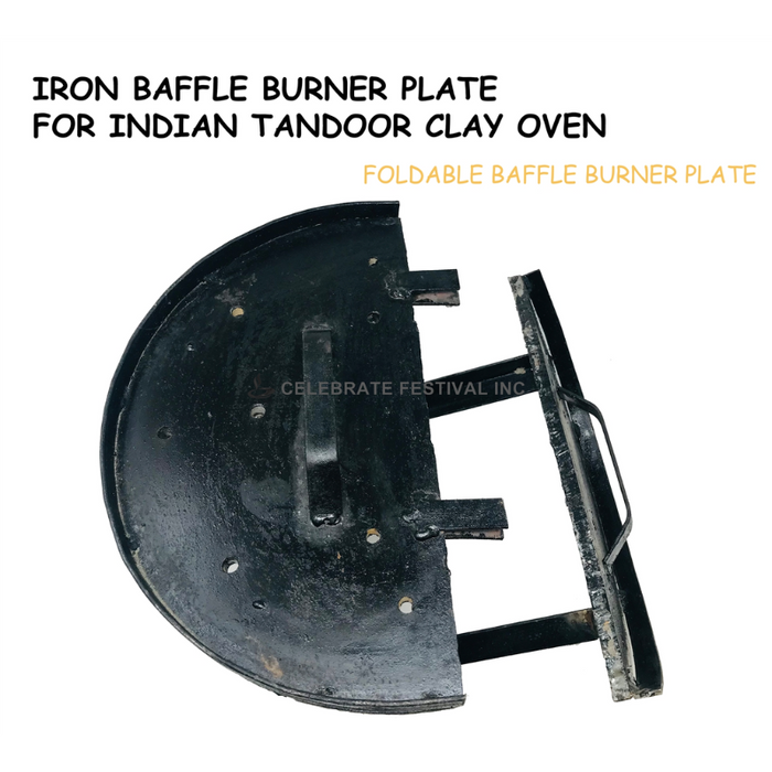 Baffle Burner Plate for Tandoor Clay Oven with welded legs in 13, 16, 18. 20, 22 & 24 Diameter Sizes