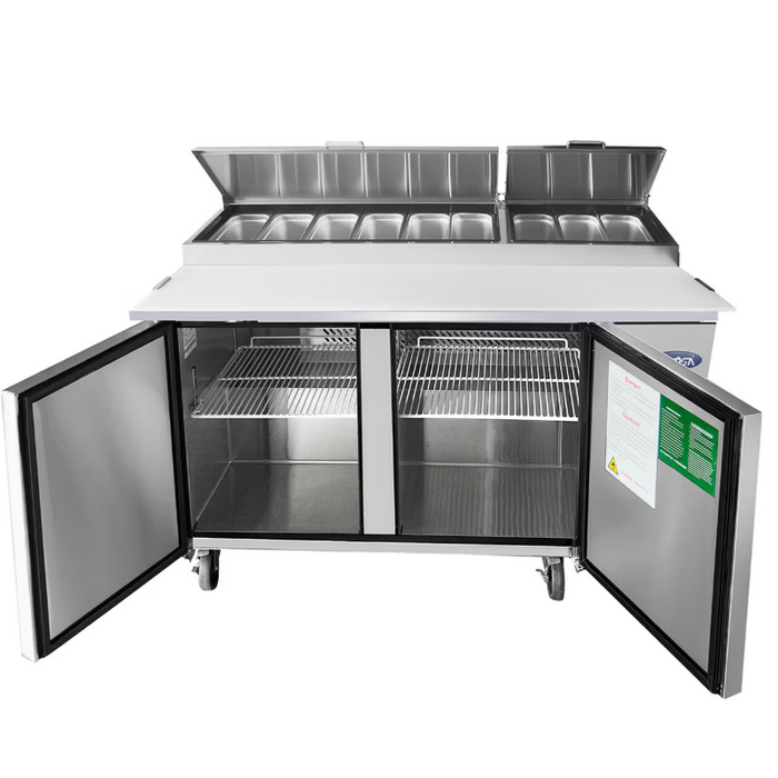 ATOSA MPF8202GR — 67″ Refrigerated Pizza Prep. Table