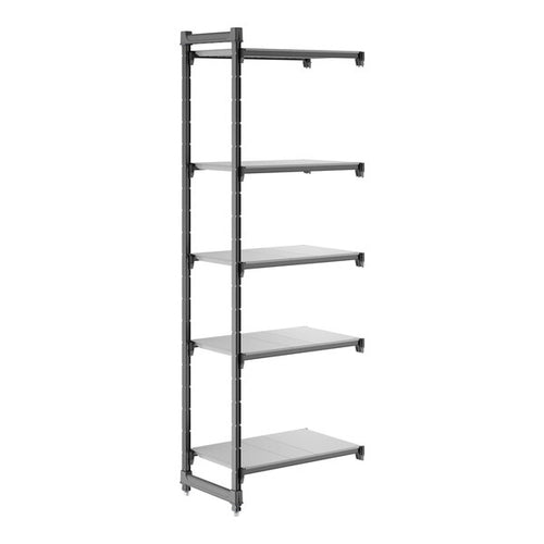 Cambro Camshelving Basics Plus Add-On 5S Shelving Unit – Brushed Graphite