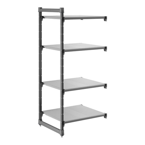 Cambro Camshelving Basics Plus Add-On 4S Shelving Unit – Brushed Graphite
