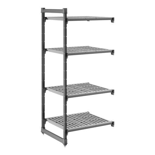Cambro Camshelving Basics Plus Add-On 4V Shelving Unit – Brushed Graphite
