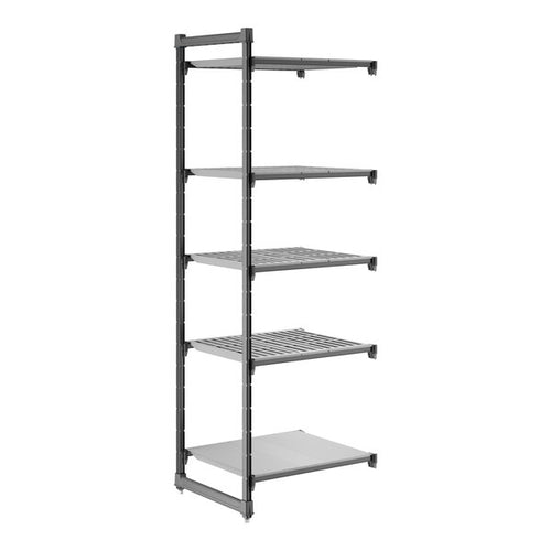 Cambro Camshelving Basics Plus Add-On 5VS Shelving Unit – Brushed Graphite