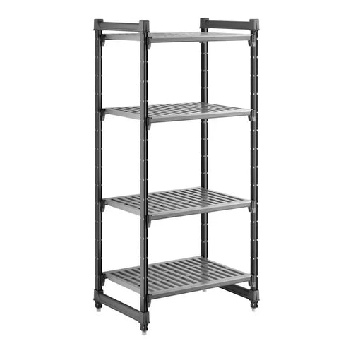 Cambro Camshelving Basics Plus Starter 4V Shelving Unit – Brushed Graphite