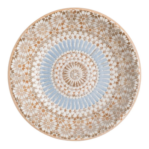 Ariane Cruise Tangier Round Porcelain Plate with Ivory Exterior ( Case Of 18 )