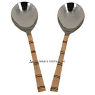 Copper & Stainless Steel Table Spoon / Serving Spoon – 8" Round or Oval Shape (Price per Dozen)