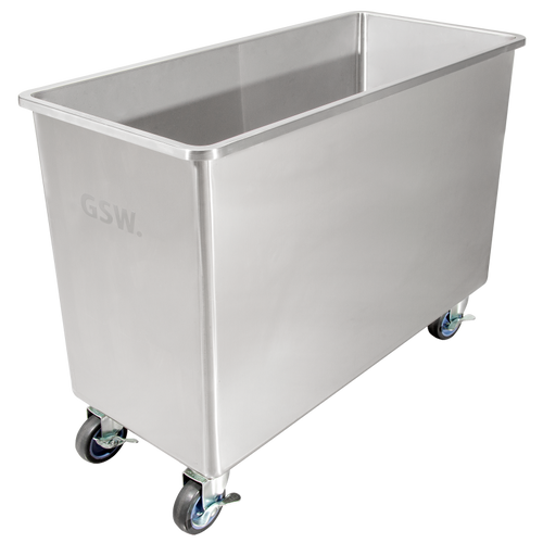 Commercial Stainless Steel Flour Bin with 2 Sliding Lids