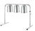 Omcan FW-CN-0825 Commercial Food Heat Lamp Portable Electric Food Warmer 3-Bulb Freestanding, Silver- 750W, 110V