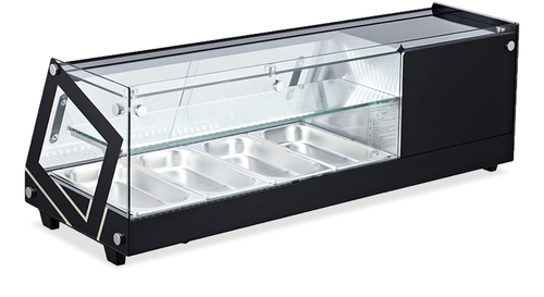 Omcan RS-CN-0044 45″ Refrigerated Sushi Showcase with Flat Glass and 1.55cu.ft. / 44L Capacity – 110V, 180W